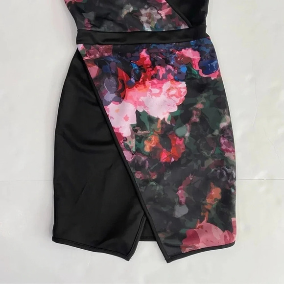 Stitch Fix PIXLEY Meena Knit Dress Floral Asymmetrical Women Small Sleeveless - Picture 3 of 13